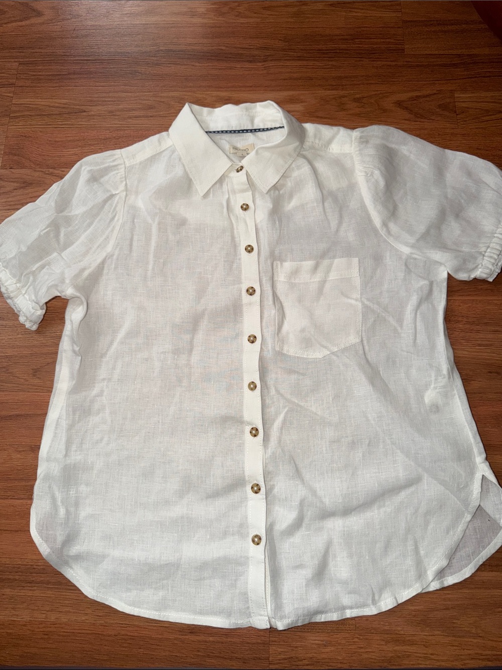 White linen shirt